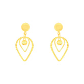 22k Yellow Gold Dangler Large Earrings with gold weight of 2.93g