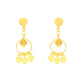 22k Yellow Gold Dangler Large Earrings with gold weight of 4g