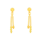 22k Yellow Gold Dangler Large Earrings with gold weight of 2.63g