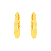 22k Yellow Gold Oval Hoop Earrings with gold weight of 3.52g