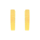 22k Yellow Gold Fancy Hoop Earrings with gold weight of 3.49g