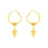 22k Yellow Gold Dangler Earrings with gold weight of 5.47g