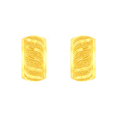 22K Gold Swirl Huggie Earrings
