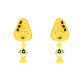 22K Gold Meena Kari Mango Earrings