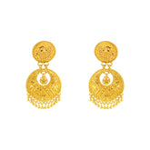 22K Gold Crescent Chandbali Earrings