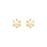 22k Yellow Gold Pearl Stud Earrings with Pearl with gold weight of 0.909g