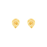 22k Yellow Gold Filigree Medium Earrings with gold weight of 1.37g