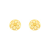 22k Yellow Gold Filigree Medium Earrings with gold weight of 1.61g