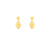 22k Yellow Gold Filigree Dangler Large Earrings with gold weight of 1.98g