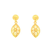 22k Yellow Gold Filigree Dangler Large Earrings with gold weight of 1.98g