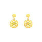 22k Yellow Gold Filigree Dangler Large Earrings with gold weight of 2.33g