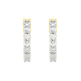 18k White Gold and Diamond Huggies and total gold weight of 2.1g