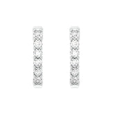 18k White Gold and Diamond Huggies and total gold weight of 1.84g