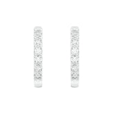 18k White Gold and Diamond Huggies and total gold weight of 3.14g