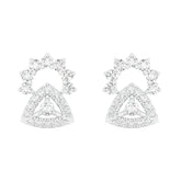 18k White Gold and Diamond Stud with gold weight of 2.21g