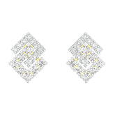18k Yellow Gold and Diamond Stud with gold weight of 2.44g