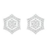 18k White Gold and Diamond Stud with gold weight of 2.23g
