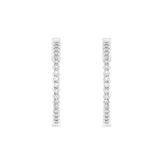 18k White Gold and Diamond Hoops and total gold weight of 7.183g