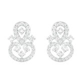 18k White Gold and Diamond Stud with gold weight of 2.61g