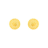 22k Yellow Gold Filigree Earrings with gold weight of 5.82g