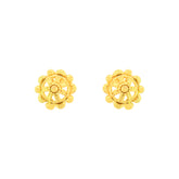22k Yellow Gold Filigree stud Earrings with gold weight of 1.81g