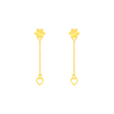 22k Yellow Gold Dangler Fancy Earrings with gold weight of 1.8g