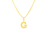 22K Yellow Gold Initial G Pendant with gold weight of 0.82g