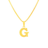 22K Yellow Gold Initial G Pendant with gold weight of 0.82g
