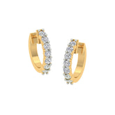 18k White Gold and Diamond Huggies and total gold weight of 2.1g