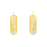 22k Two Tone Gold Small Fashionable Earrings