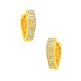 22k Two Tone Gold Small Exquisite Heart Earrings