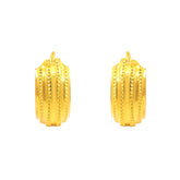 22k Yellow Gold Small Vibrant Patterned Earrings