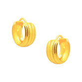 22k Yellow Gold Small Vibrant Patterned Earrings