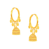 22k Yellow Gold Medium Radiant Earrings