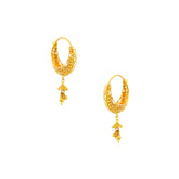 22k Yellow Gold Small Fancy Intricate Earrings