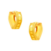 22k Yellow Gold Small Radiant Heart Earrings