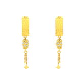 22K Gold Opulent CZ Huggie Earrings