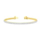 18k Yellow Gold and Diamond Tennis measuring 7 inches length and total gold weight of 13.88g