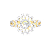 18k Yellow Gold and Diamond Fancy Ring in size 5.5 and total gold weight of 1.93g