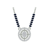 18k Yellow Gold and Diamond Mangalsutra Necklace and carat weight of 0.47