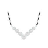 18k White Gold and Diamond Mangalsutra Necklace and gold weight of 6.36g