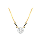 18k Yellow Gold Round and Diamond Solitaire measuring 18mm thickness x 2mm width and Carat weight of 0.267 (7 pieces)