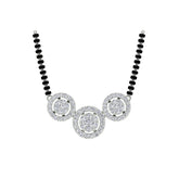 18k White Gold and Diamond Mangalsutra Necklace and gold weight of 5.95g