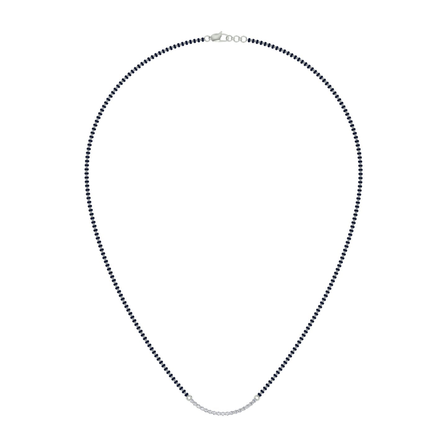 18k White Gold and Diamond Mangalsutra Necklace and gold weight of 5.29g