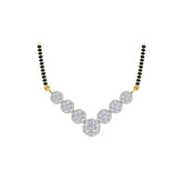 18k Yellow Gold and Diamond Mangalsutra Necklace and gold weight of 6.12g