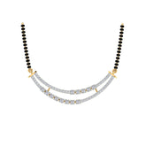 18k Yellow Gold and Diamond Mangalsutra Necklace and gold weight of 6.41g