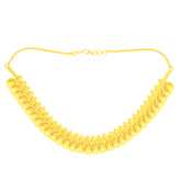 22K Gold Lakshmi Kasu Mala Necklace and Earring Set