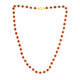 22k Gold Fashionable Faux Coral Bead Necklace