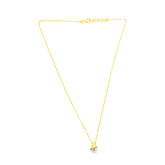 22K Yellow Cubic Zirconia Pearl-Bead Petite Necklace