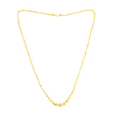 22K Yellow Gold Ball-Bead Abstract Necklace